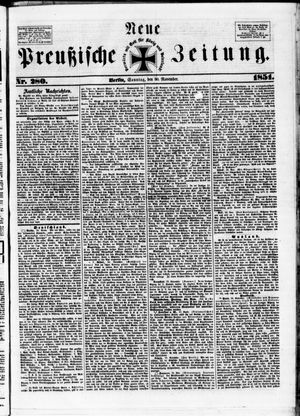 Neue preußische Zeitung vom 30.11.1851