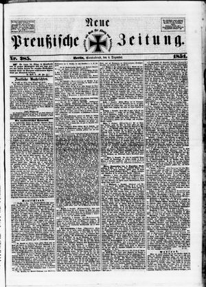 Neue preußische Zeitung vom 06.12.1851