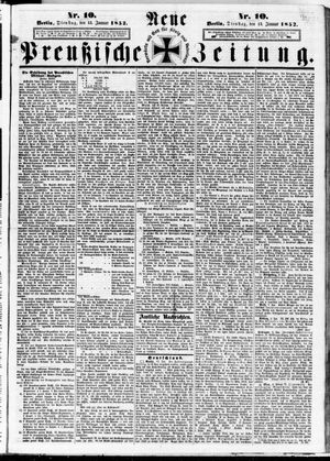 Neue preußische Zeitung vom 13.01.1852