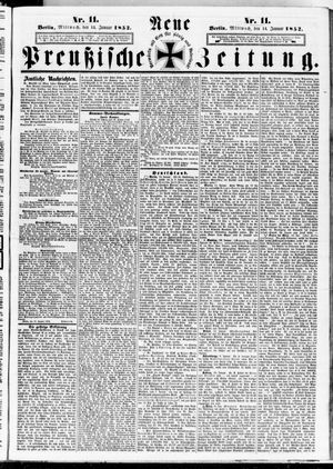 Neue preußische Zeitung vom 14.01.1852
