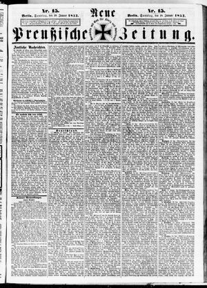 Neue preußische Zeitung vom 18.01.1852
