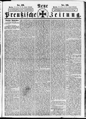Neue preußische Zeitung vom 20.01.1852