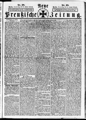 Neue preußische Zeitung vom 22.01.1852