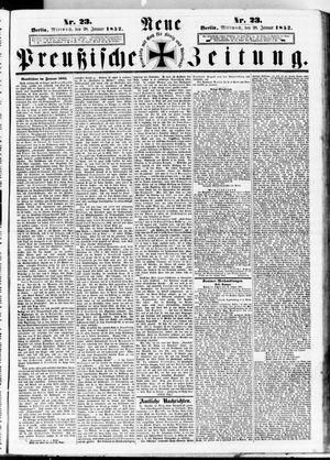 Neue preußische Zeitung vom 28.01.1852