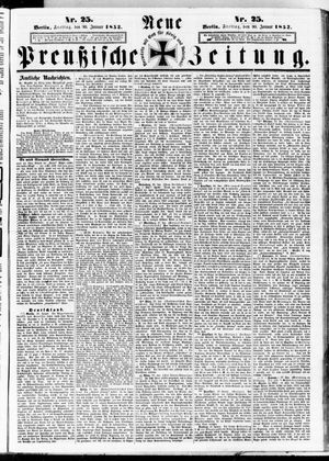 Neue preußische Zeitung vom 30.01.1852