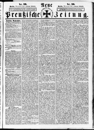Neue preußische Zeitung vom 04.02.1852