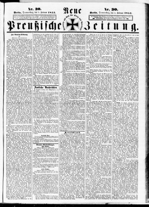 Neue preußische Zeitung vom 05.02.1852