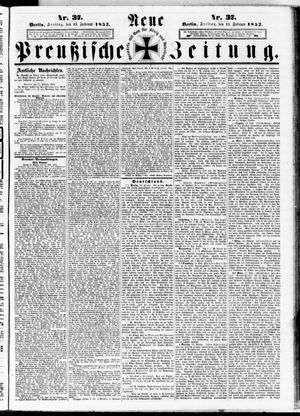 Neue preußische Zeitung vom 13.02.1852