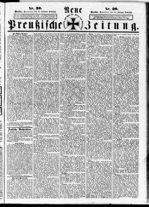 Neue preußische Zeitung vom 15.02.1852
