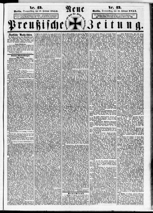 Neue preußische Zeitung vom 19.02.1852
