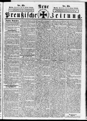 Neue preußische Zeitung vom 22.02.1852