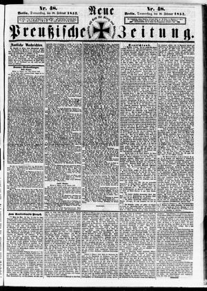 Neue preußische Zeitung vom 26.02.1852
