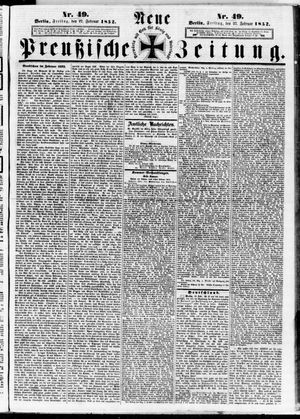 Neue preußische Zeitung vom 27.02.1852