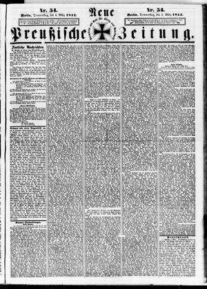 Neue preußische Zeitung vom 04.03.1852