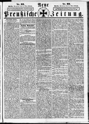 Neue preußische Zeitung vom 14.03.1852