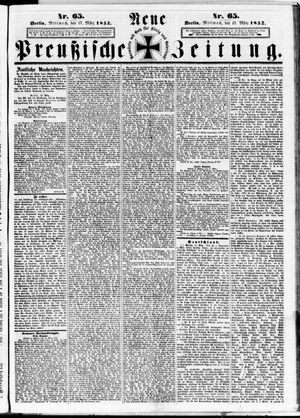 Neue preußische Zeitung vom 17.03.1852