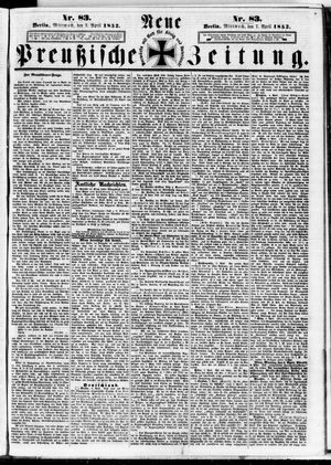 Neue preußische Zeitung vom 07.04.1852