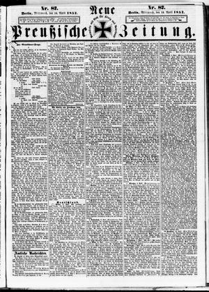 Neue preußische Zeitung vom 14.04.1852