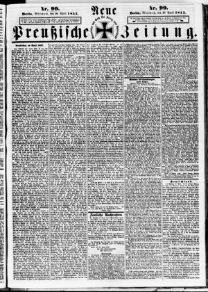 Neue preußische Zeitung vom 28.04.1852