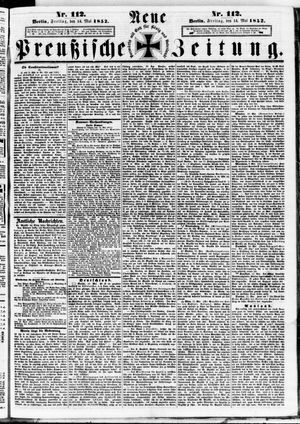 Neue preußische Zeitung vom 14.05.1852