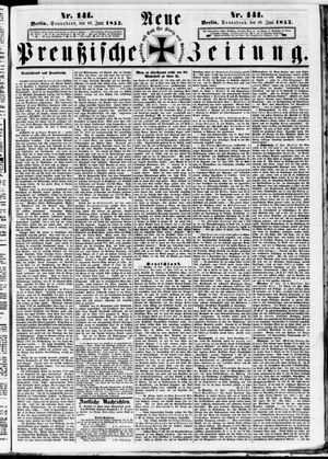 Neue preußische Zeitung vom 19.06.1852