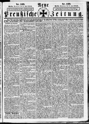 Neue preußische Zeitung vom 20.06.1852