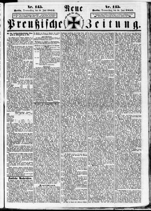 Neue preußische Zeitung vom 24.06.1852
