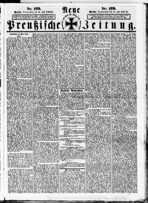 Neue preußische Zeitung vom 29.07.1852