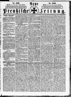 Neue preußische Zeitung vom 06.08.1852