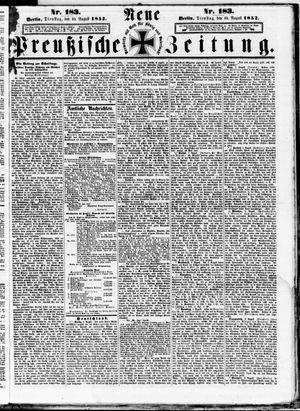 Neue preußische Zeitung vom 10.08.1852