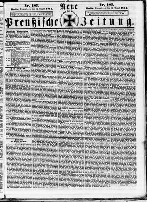 Neue preußische Zeitung vom 14.08.1852