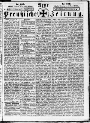 Neue preußische Zeitung vom 17.08.1852