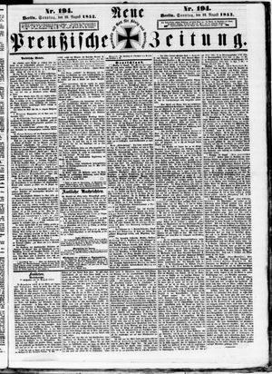 Neue preußische Zeitung vom 22.08.1852