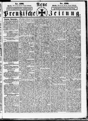 Neue preußische Zeitung vom 25.08.1852