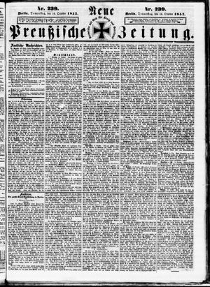 Neue preußische Zeitung vom 14.10.1852
