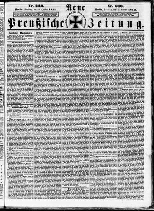 Neue preußische Zeitung vom 15.10.1852