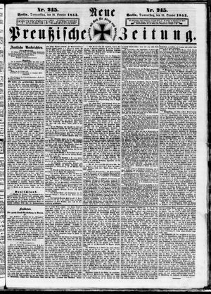Neue preußische Zeitung vom 21.10.1852