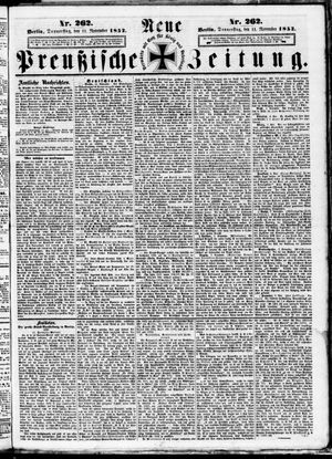 Neue preußische Zeitung vom 11.11.1852
