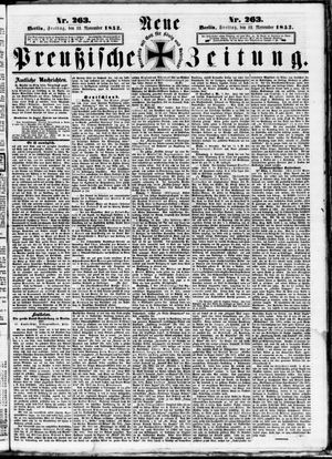 Neue preußische Zeitung vom 12.11.1852