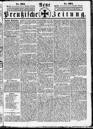 Neue preußische Zeitung vom 13.11.1852