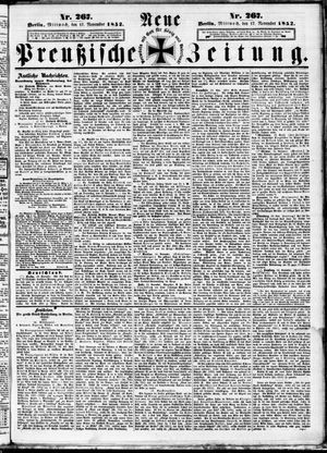 Neue preußische Zeitung vom 17.11.1852