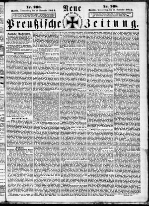 Neue preußische Zeitung vom 18.11.1852