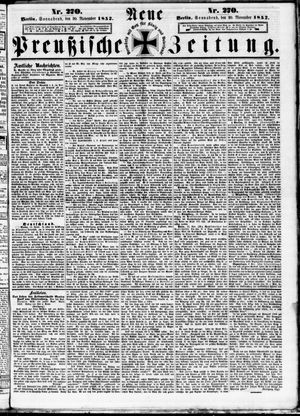 Neue preußische Zeitung vom 20.11.1852