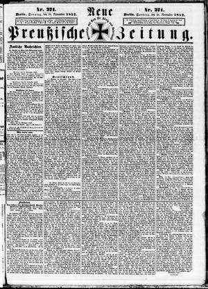 Neue preußische Zeitung vom 21.11.1852