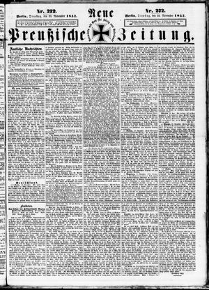 Neue preußische Zeitung vom 23.11.1852