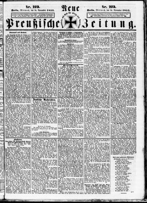 Neue preußische Zeitung vom 24.11.1852