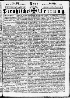 Neue preußische Zeitung vom 26.11.1852