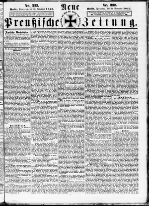 Neue preußische Zeitung vom 28.11.1852