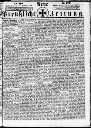 Neue preußische Zeitung on Dec 12, 1852
