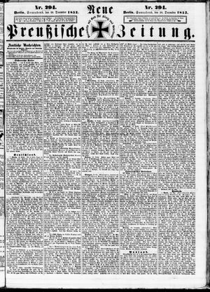 Neue preußische Zeitung vom 18.12.1852
